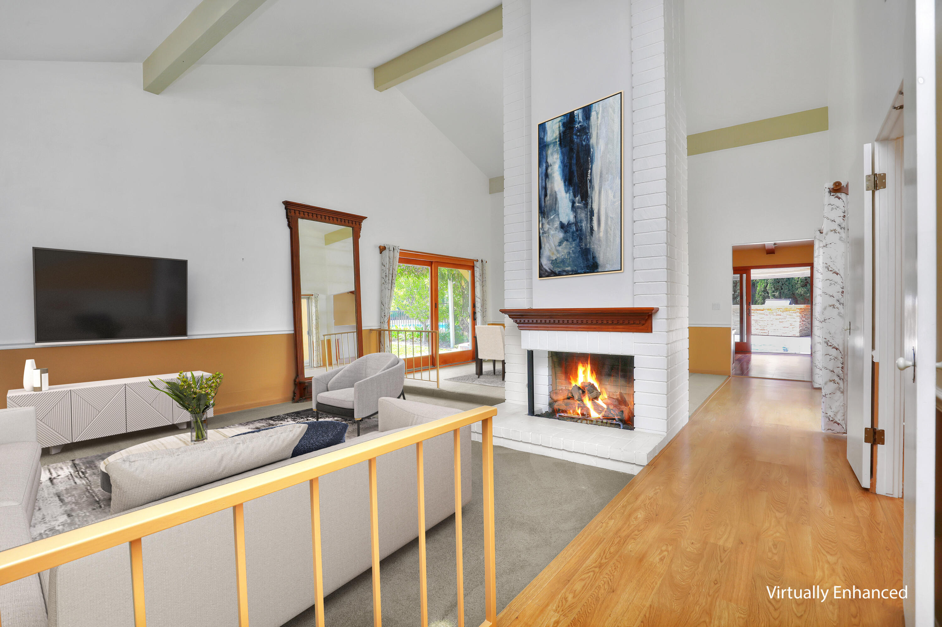 7167 Armstrong Road Goleta, CA 93117 - Photo 3 of 38 Living Room with Fireplace