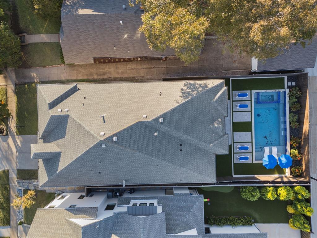 6211 Velasco Avenue Dallas, TX 75214 - Photo 34 of 38 an aerial view of a house with swimming pool