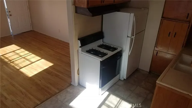 a view of small space with racks on the wall