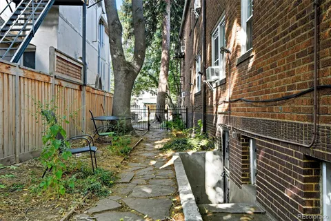 a view of an outdoor space with seating area