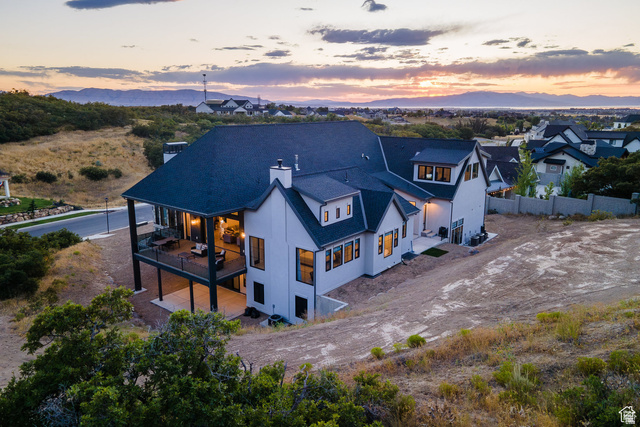 3247 South Mapleton Estates Drive Mapleton, UT 84664 - Photo 61 of 70 Aerial view at dusk