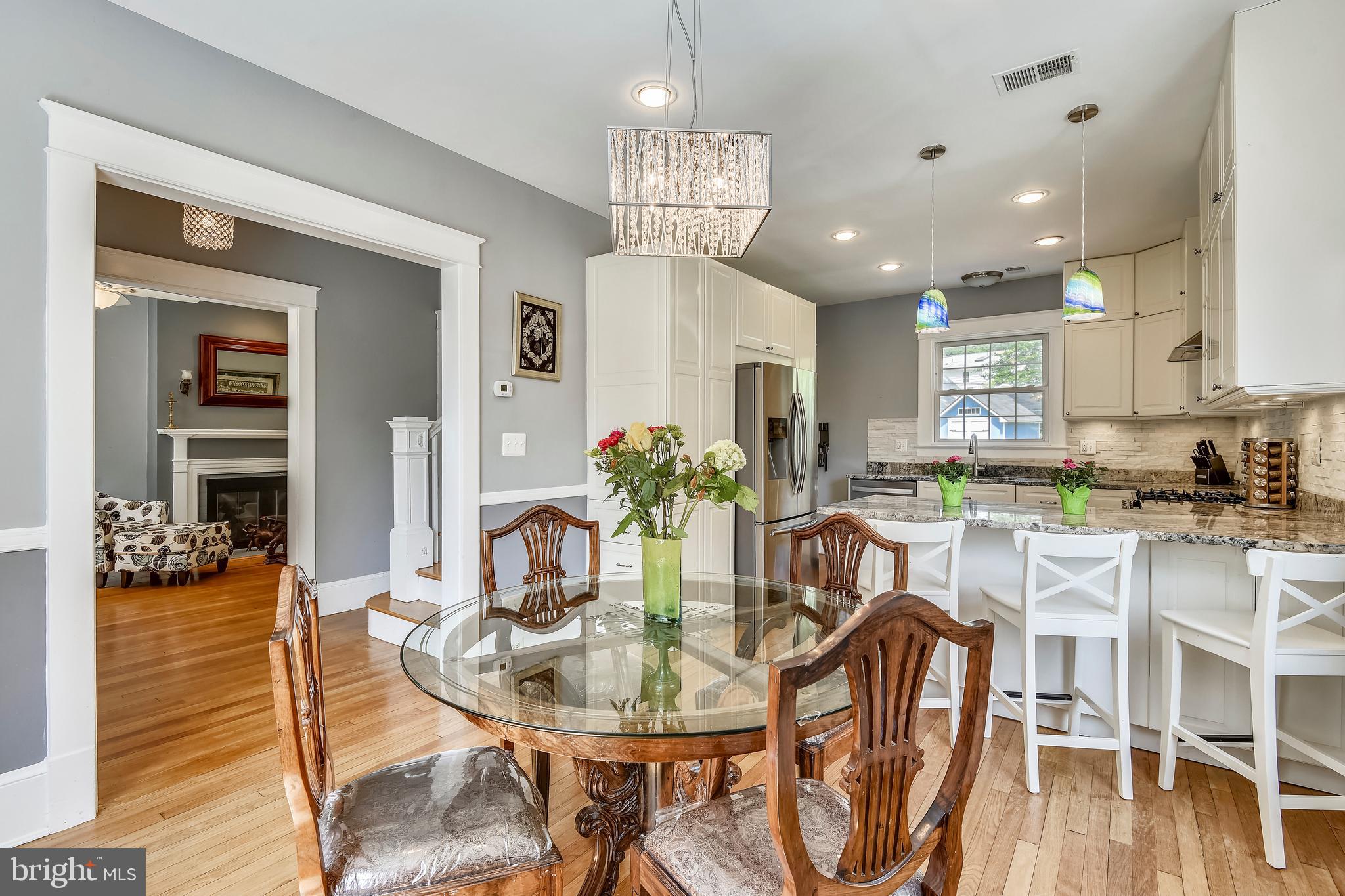 1407 North Glebe Road Arlington, VA 22207 - Photo 14 of 43 Dining Room, Kitchen granite seated counter, LR