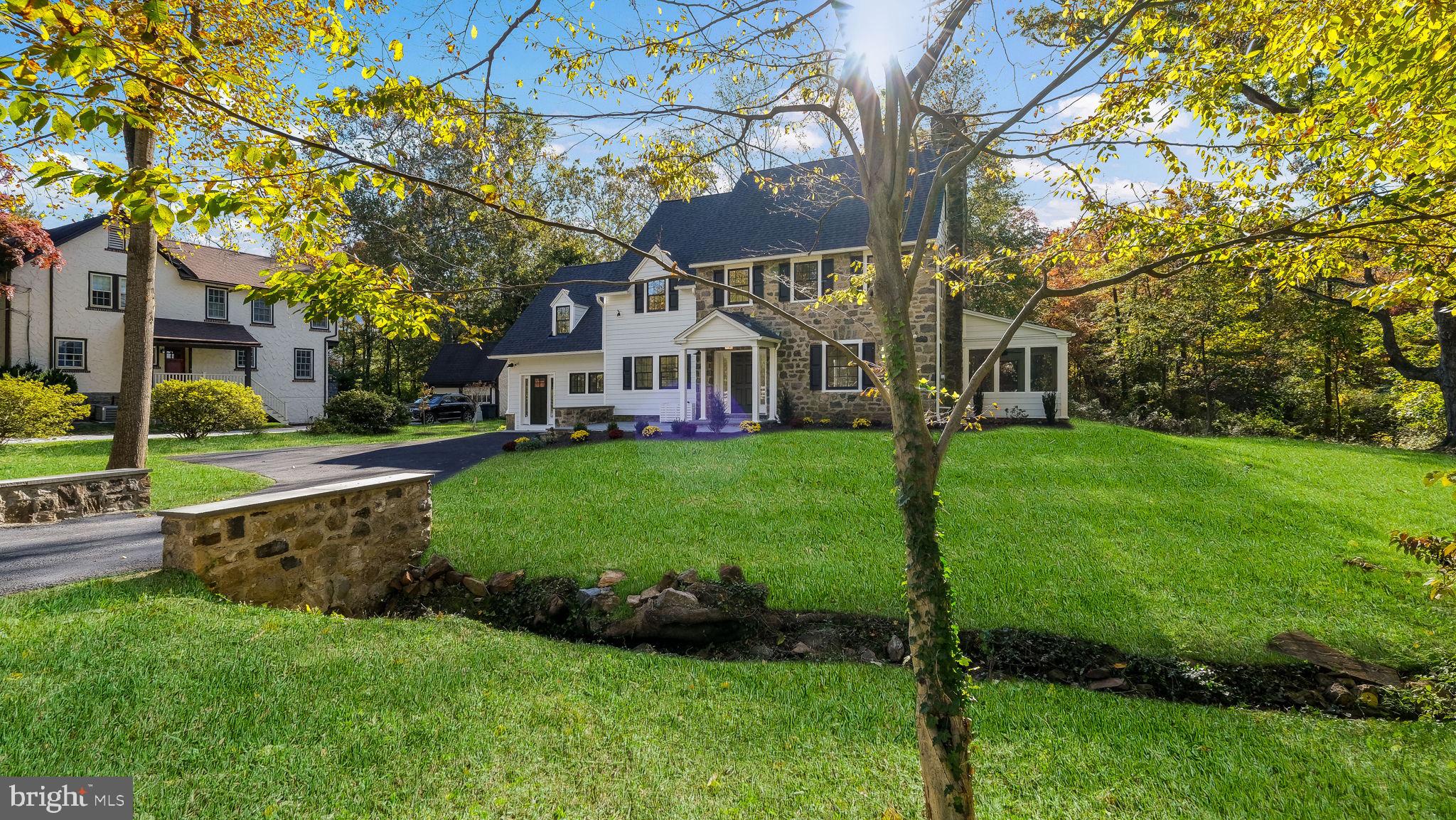 709 Brooke Road Wayne, PA 19087 - Photo 3 of 8 Babbling brook in the front yard