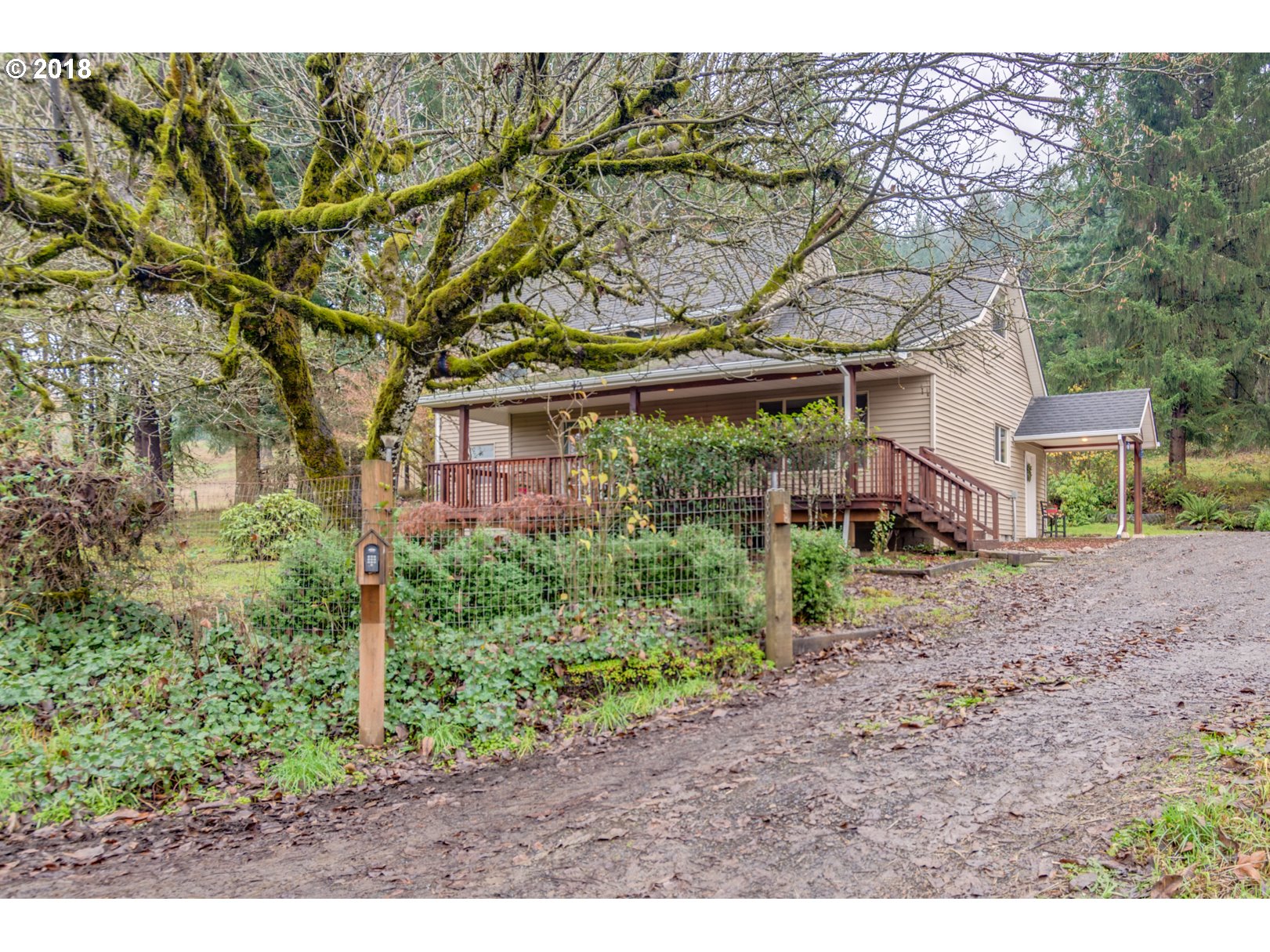 49572 Southwest South Road Gaston, OR 97119 - Photo 30 of 32 a backyard of a house with lots of green space