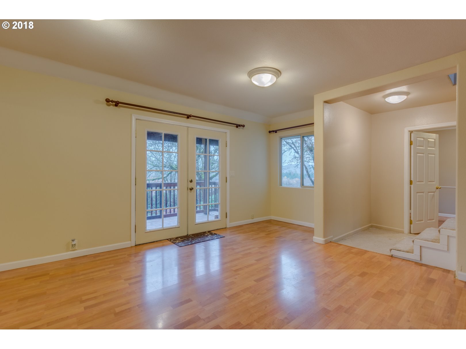 49572 Southwest South Road Gaston, OR 97119 - Photo 10 of 32 a view of an empty room with window and wooden floor