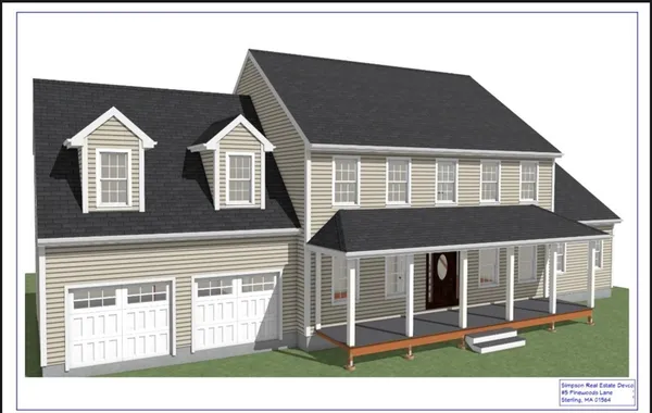 a view front of houses with deck and yard