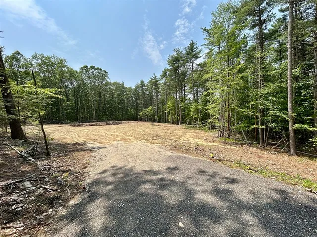 a view of a yard covered in snow