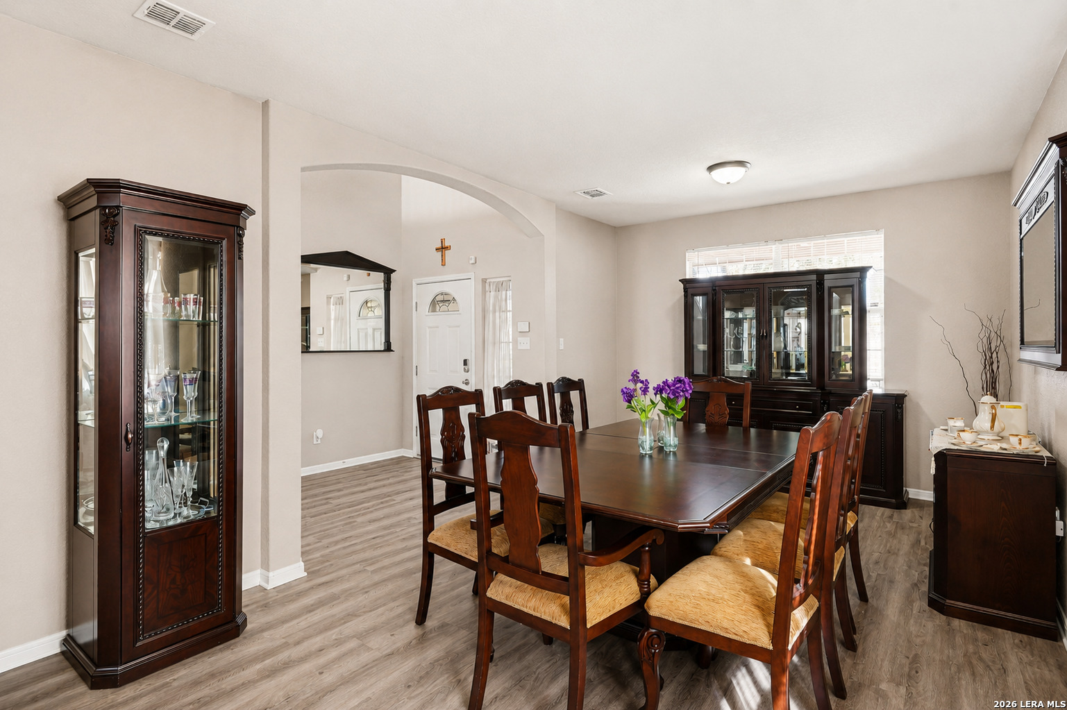 213 Wildcat Cibolo, TX 78108 - Photo 5 of 34 a view of a dining room with furniture and wooden floor