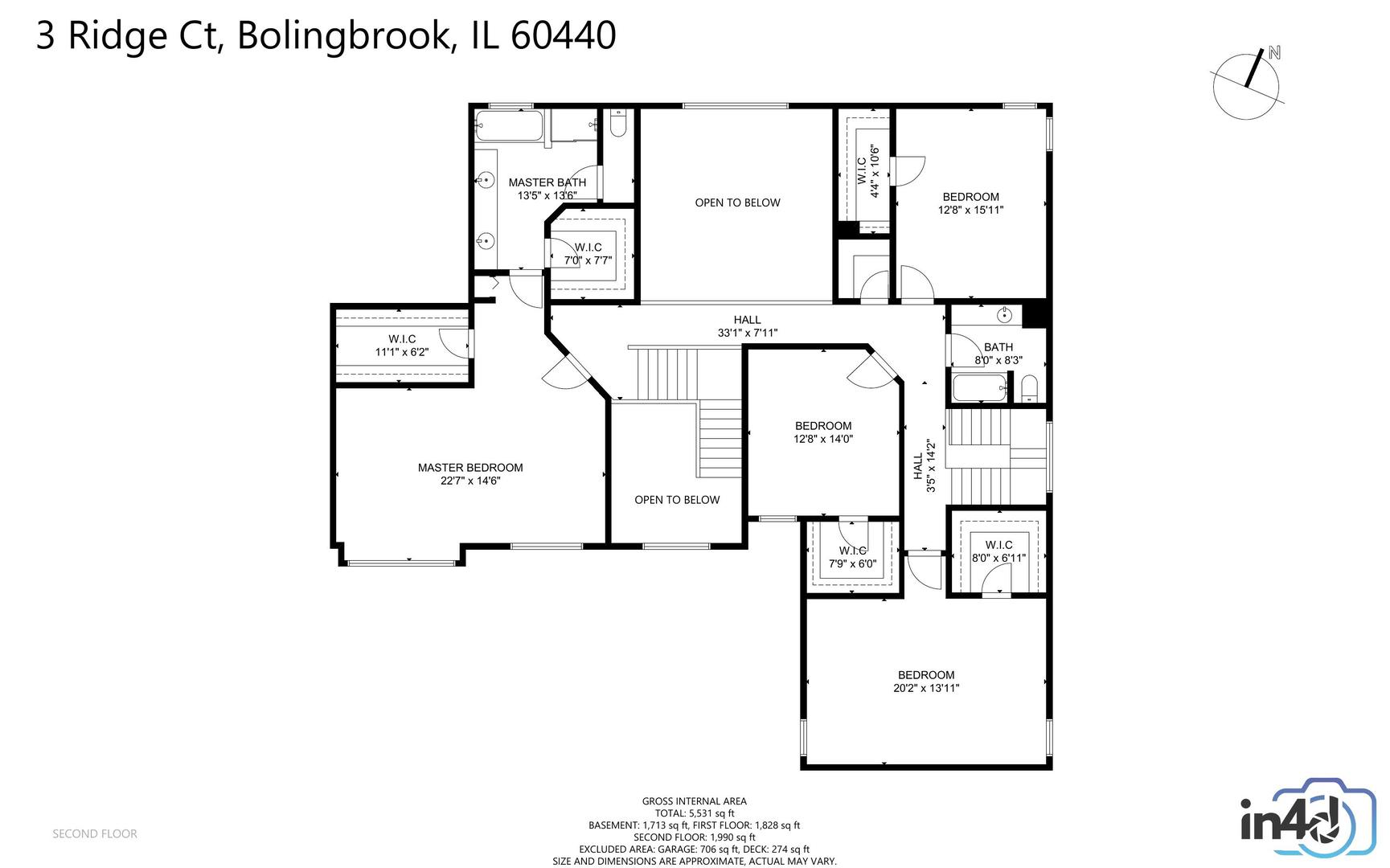 3 Ridge Court Bolingbrook, IL 60440 - Photo 50 of 52 a picture of a floor plan