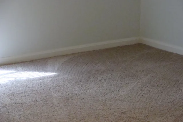 a view of a room that has a window in it