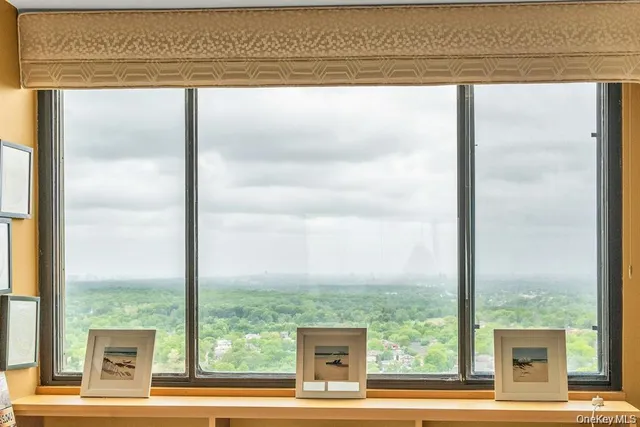 a view of a city from a window