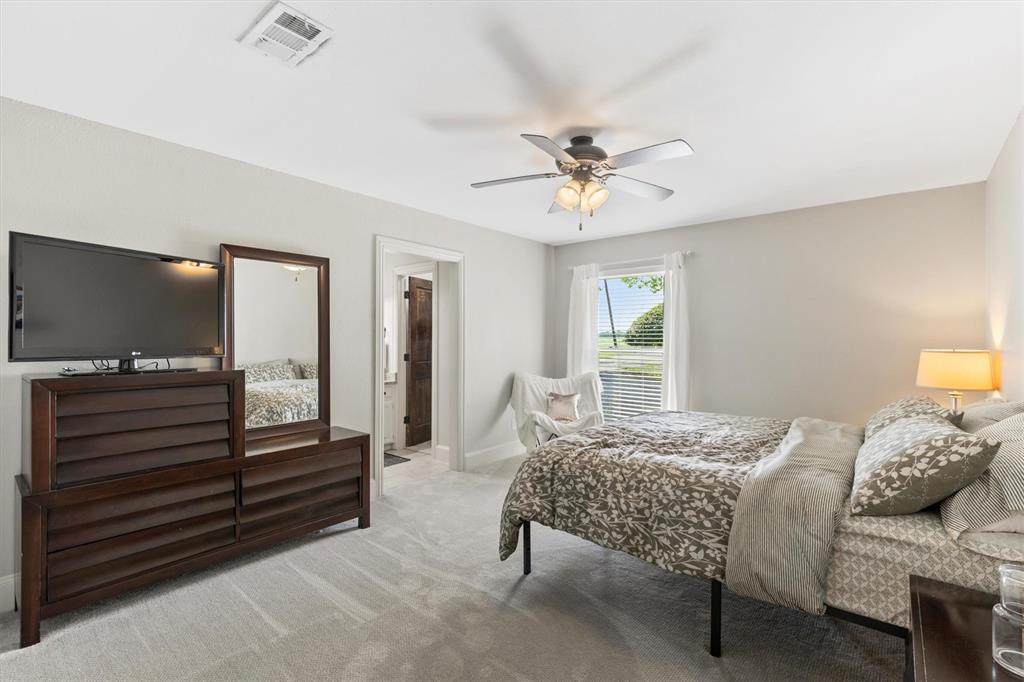 161 Pullen Road McLendon-Chisholm, TX 75032 - Photo 18 of 39 a bedroom with a bed and a flat screen tv