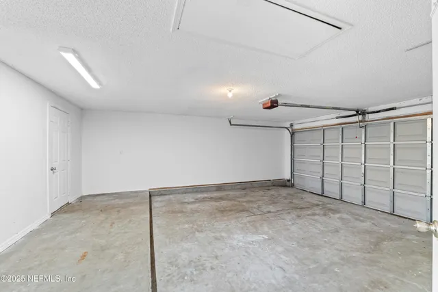 a view of a garage