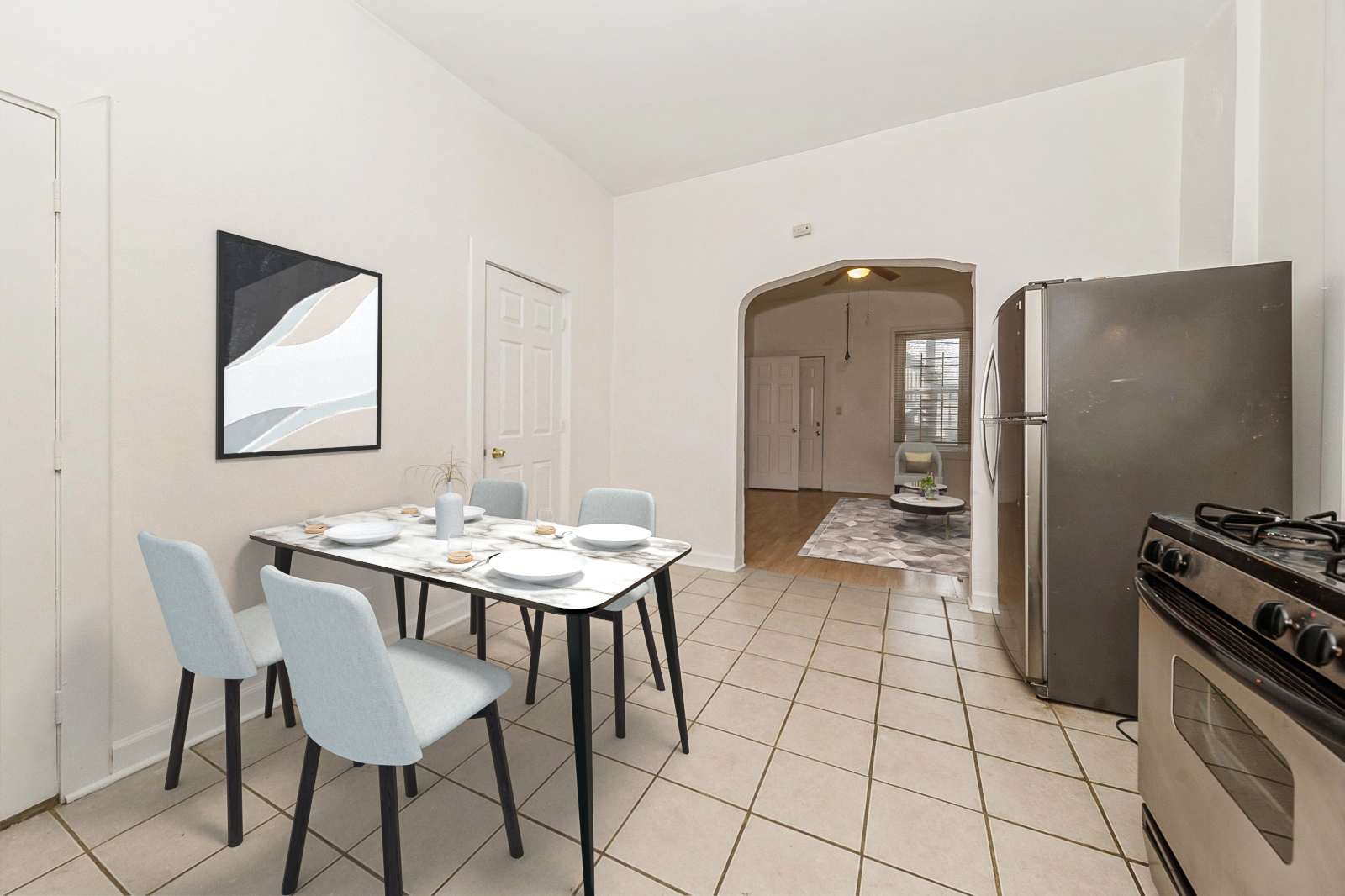 2242 West 19th Street, Unit 1R Chicago, IL 60608 - Photo 5 of 12 a view of a dining room with furniture