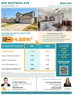 $369,000 | 809 Whitman Avenue, Georgetown, TX 78626