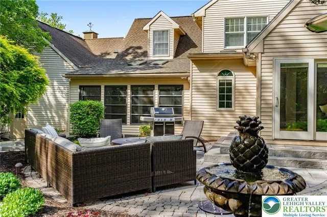 a view of a lounge chairs in the patio