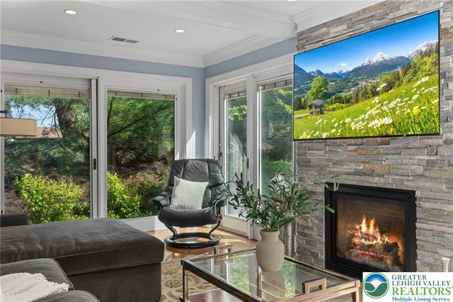 a spacious bedroom with a bed and a couch