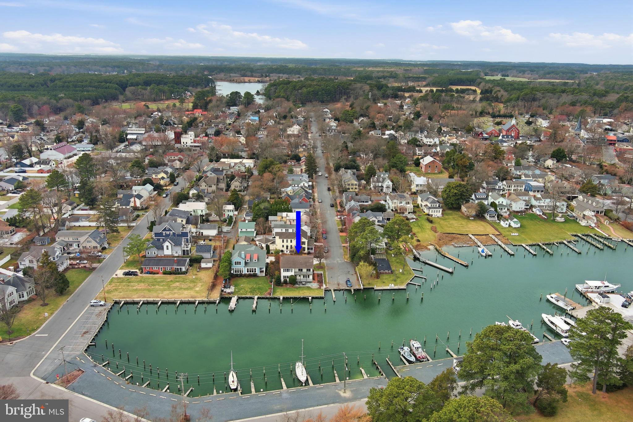 222 East Chestnut Street St. Michaels, MD 21663 - Photo 39 of 58 an aerial view of residential houses with outdoor space