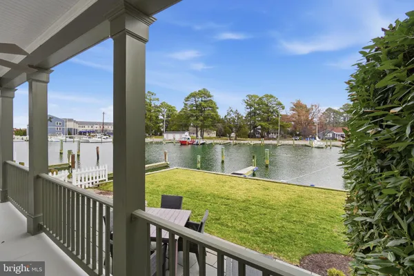 a view of a lake from a balcony