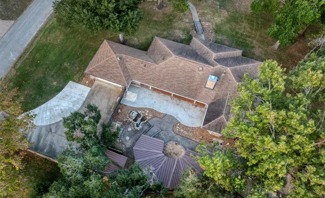 an aerial view of house with outdoor space