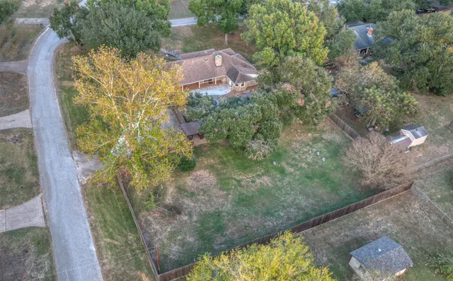 a view of a yard with plants