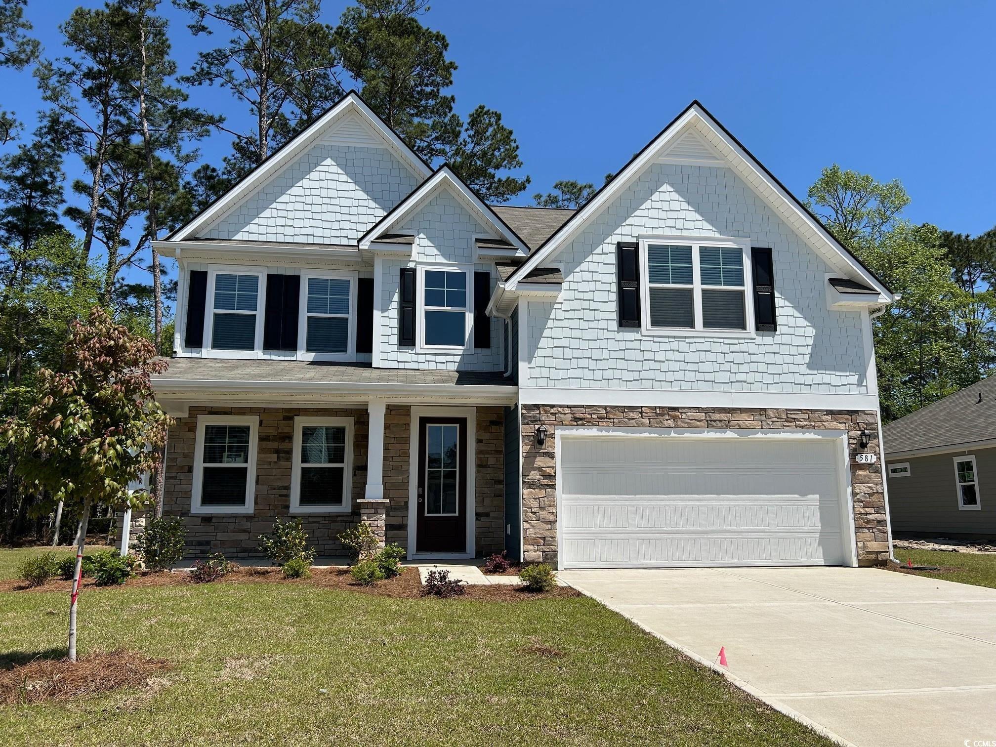 581 Haven View Way Murrells Inlet, SC 29576 - Photo 1 of 19 Craftsman inspired home with a garage, driveway, s