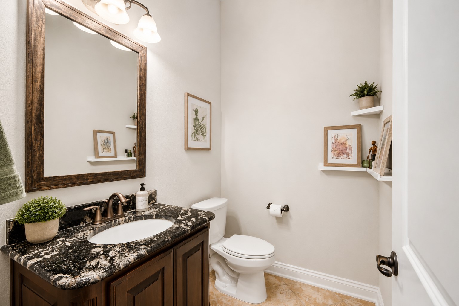 4315 Sanctuary Halls Spring, TX 77388 - Photo 20 of 50 a bathroom with a granite countertop sink and a mirror
