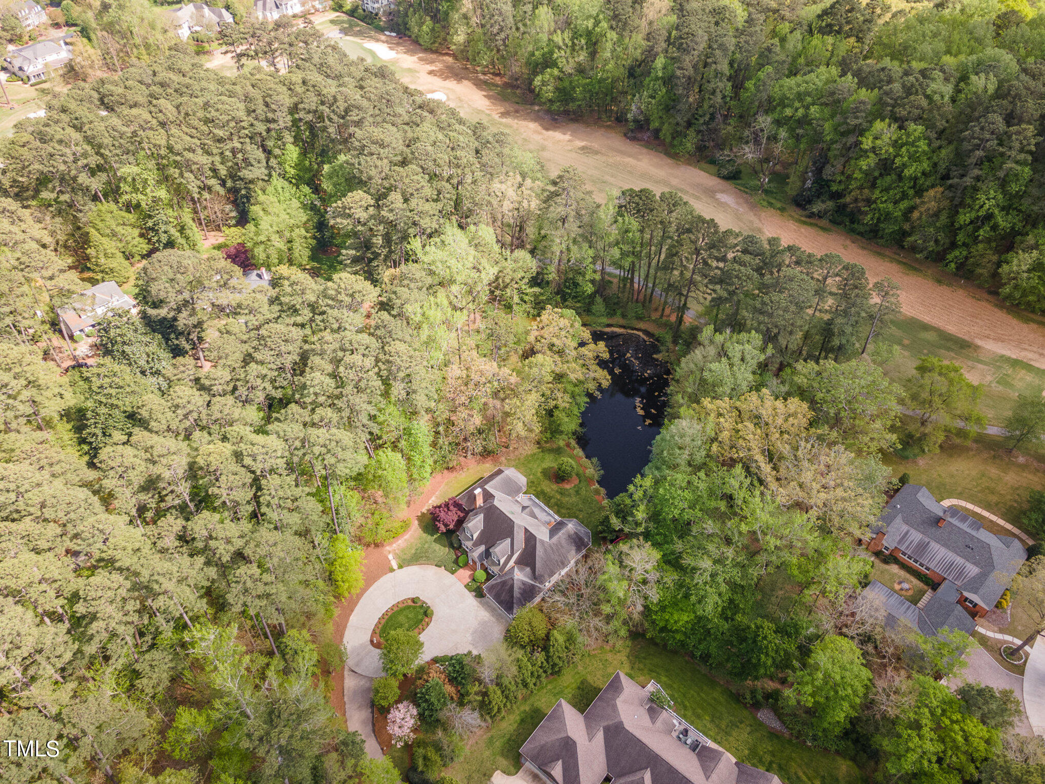 3737 Hope Valley Road Durham, NC 27707 - Photo 44 of 58 an aerial view of residential house with outdoor space