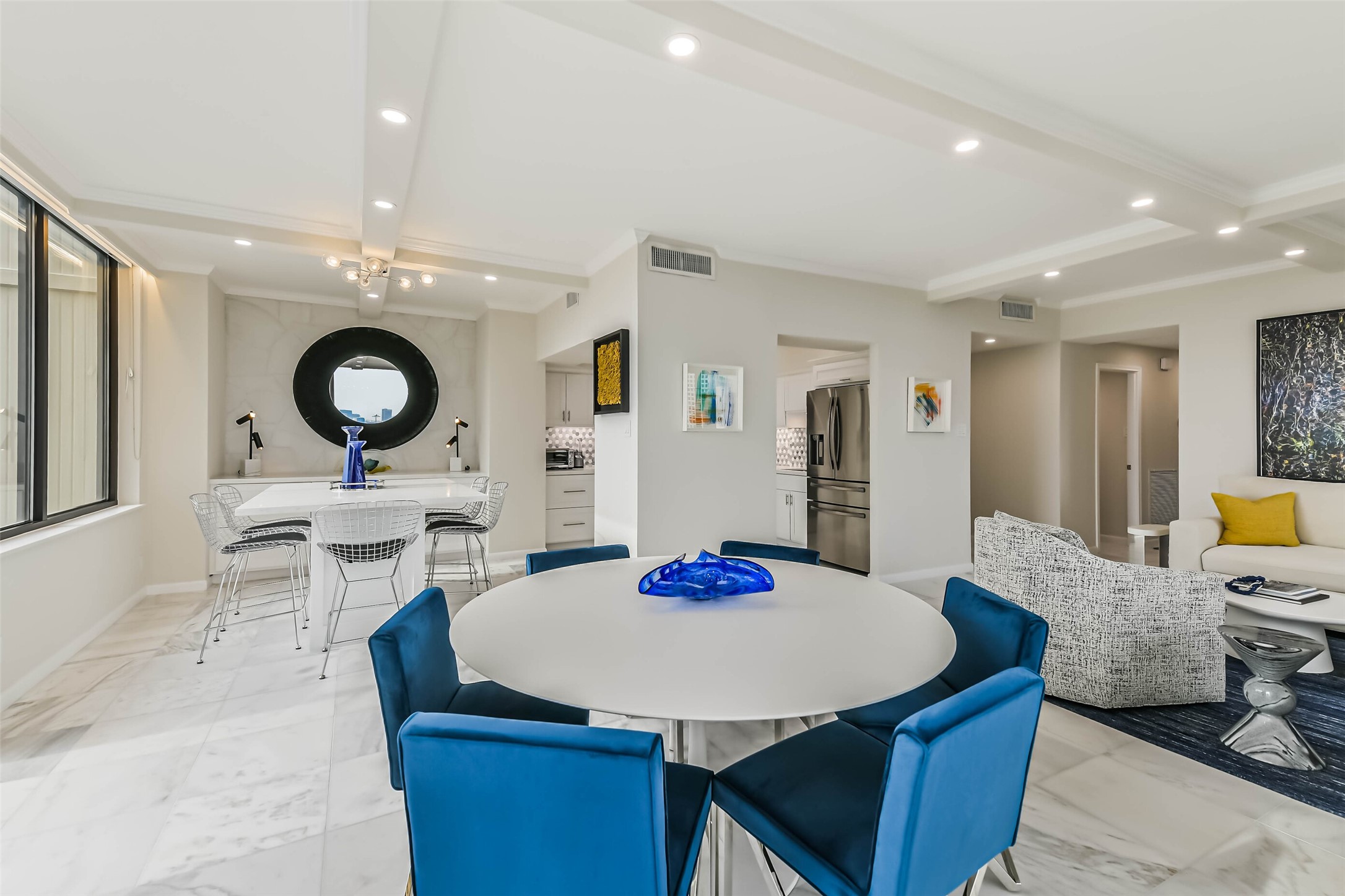 14 Greenway Plaza, Unit 15P Houston, TX 77046 - Photo 24 of 25 a view of a dining room with furniture and wooden floor