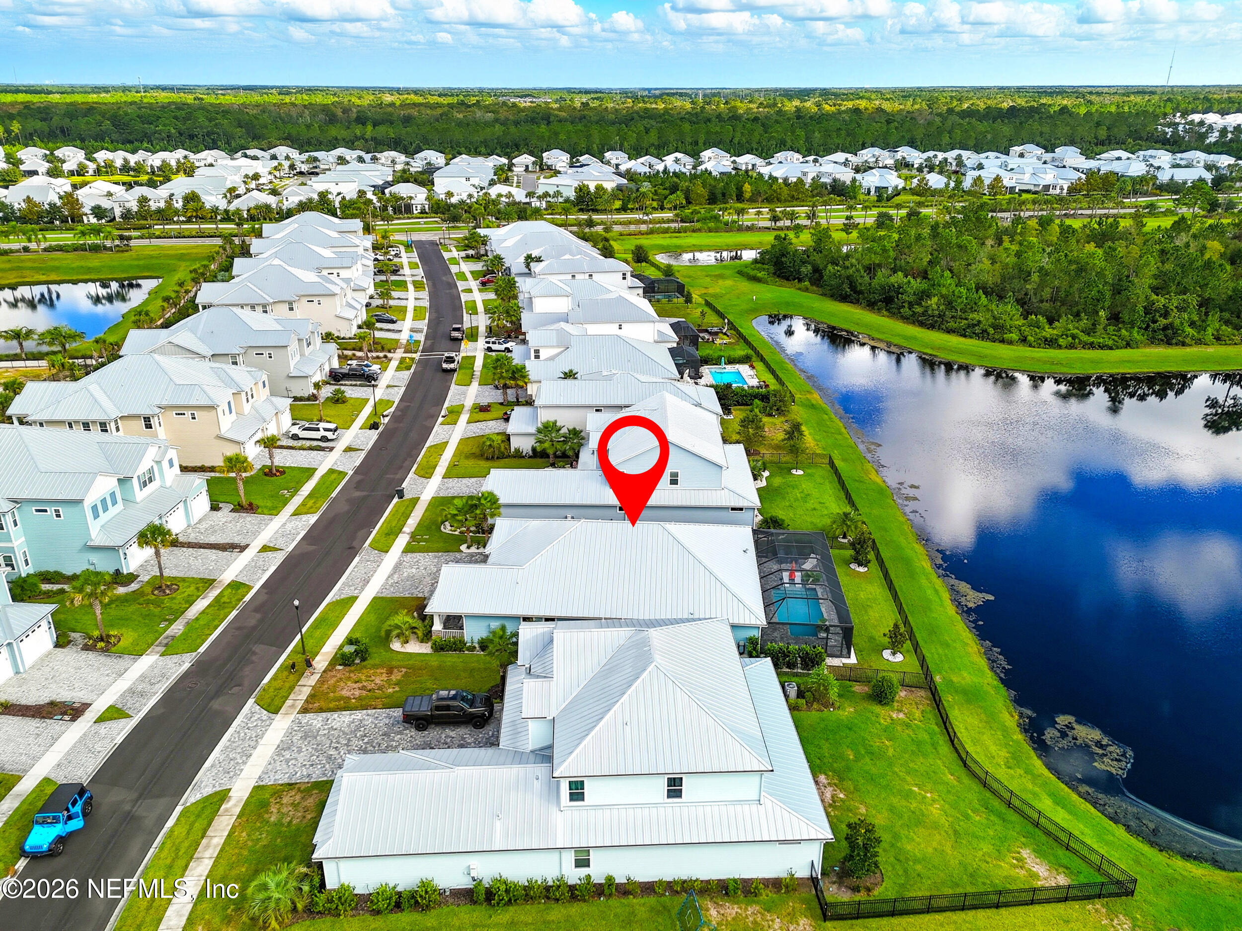 494 Marquesa Circle St. Johns, FL 32259 - Photo 65 of 76 an aerial view of residential houses with outdoor space and swimming pool