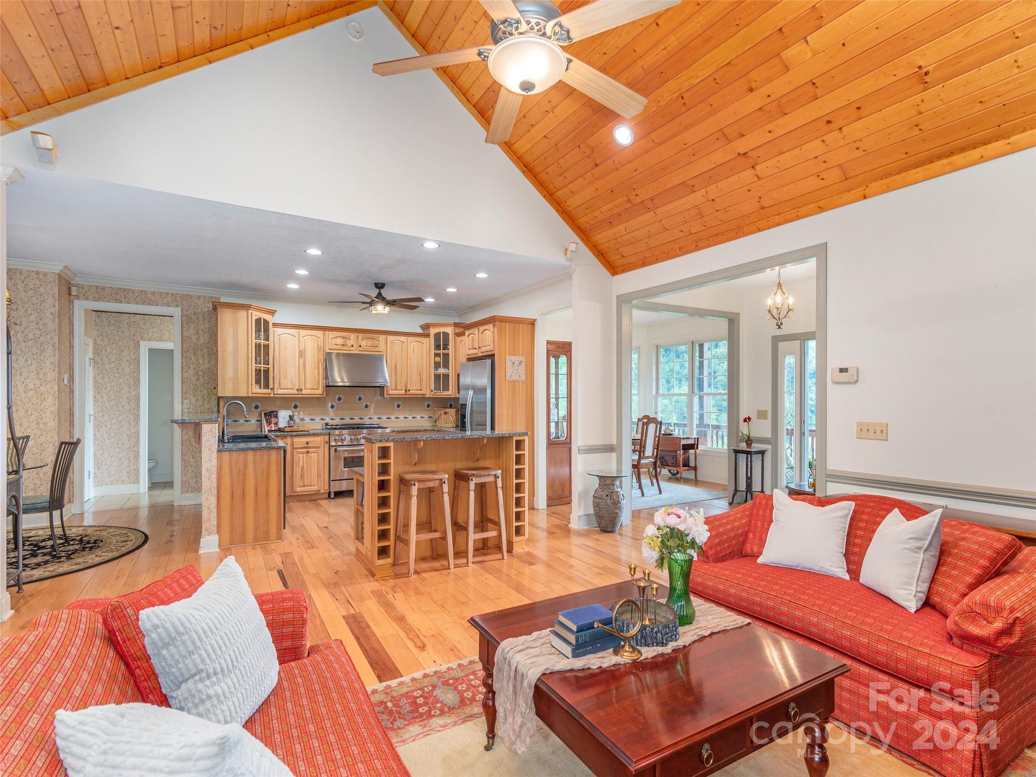 4113 Beaverdam Road Canton, NC 28716 - Photo 10 of 44 a living room with furniture kitchen view and a large window