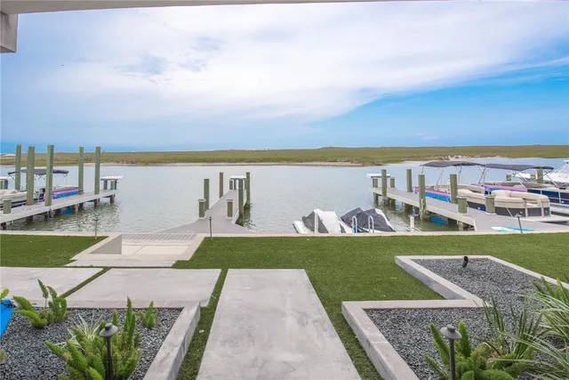 a view of an ocean and beach