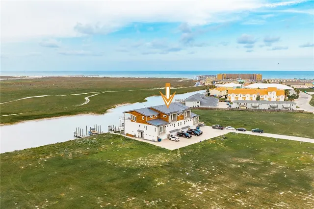 a view of a swimming pool and an ocean view