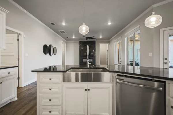 a view of small space with racks on the wall