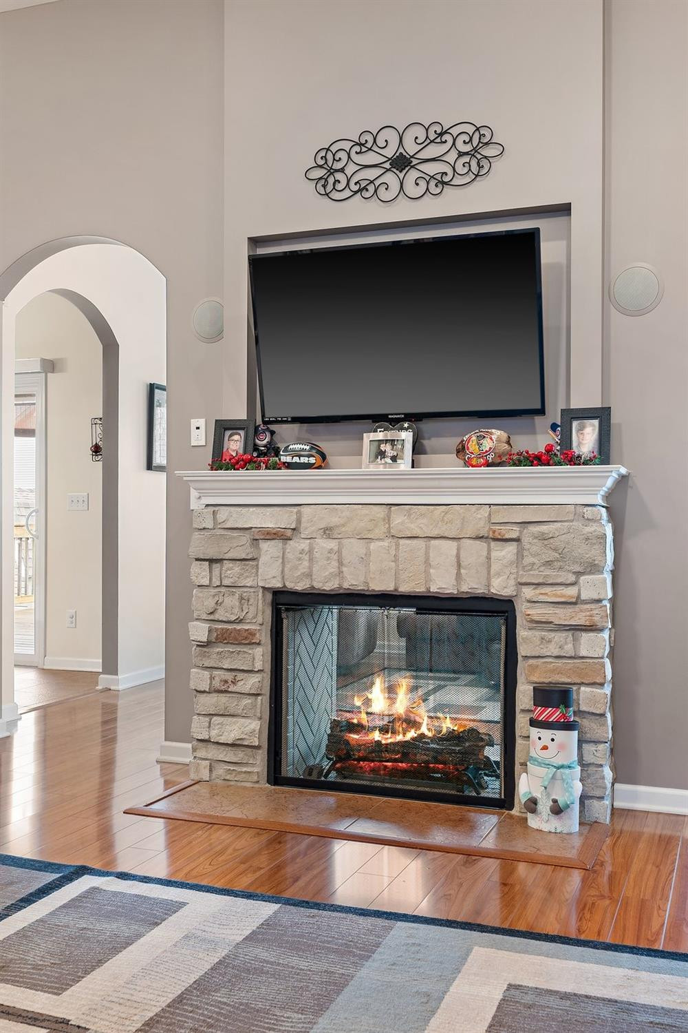 10331 Nelson Street Crown Point, IN 46307 - Photo 17 of 47 a living room with a fireplace