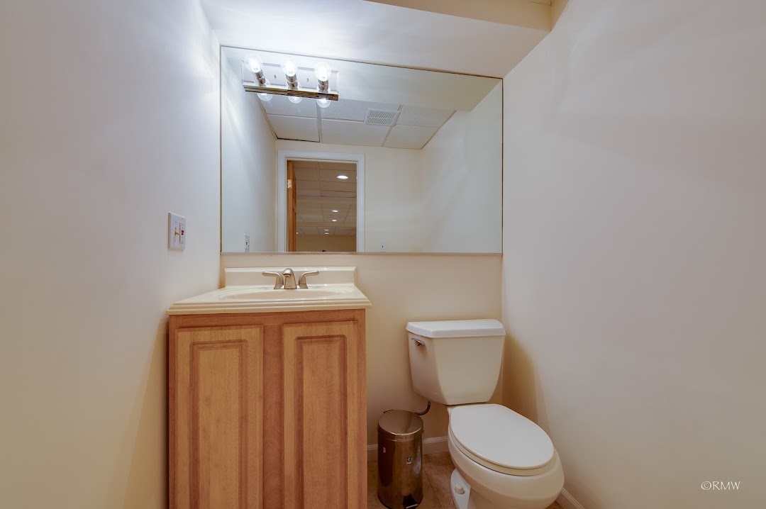 769 Halbert Lane Inverness, IL 60010 - Photo 36 of 48 a bathroom with a toilet a sink and mirror