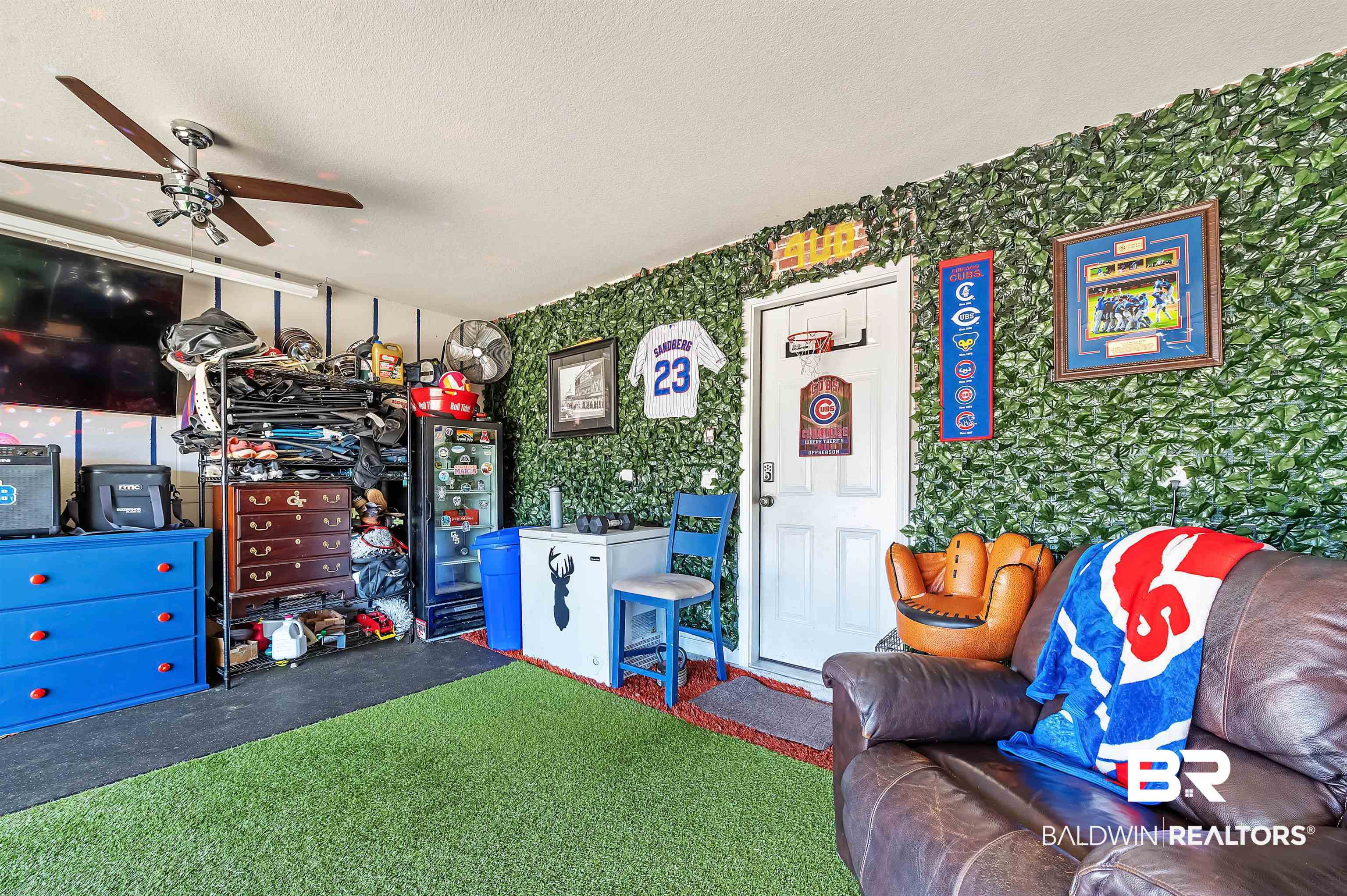 24549 Broken Sound Loop Orange Beach, AL 36561 - Photo 57 of 57 Playroom with a textured ceiling, carpet, and ceiling fan