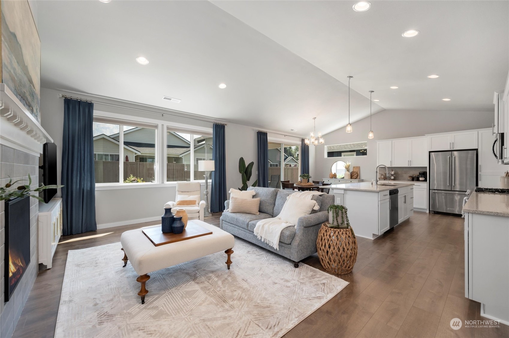 984 Rainier Loop Mount Vernon, WA 98274 - Photo 8 of 40 a living room with furniture and view of kitchen