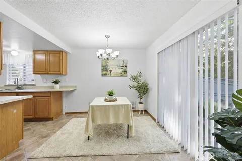 a view of a kitchen from the kitchen