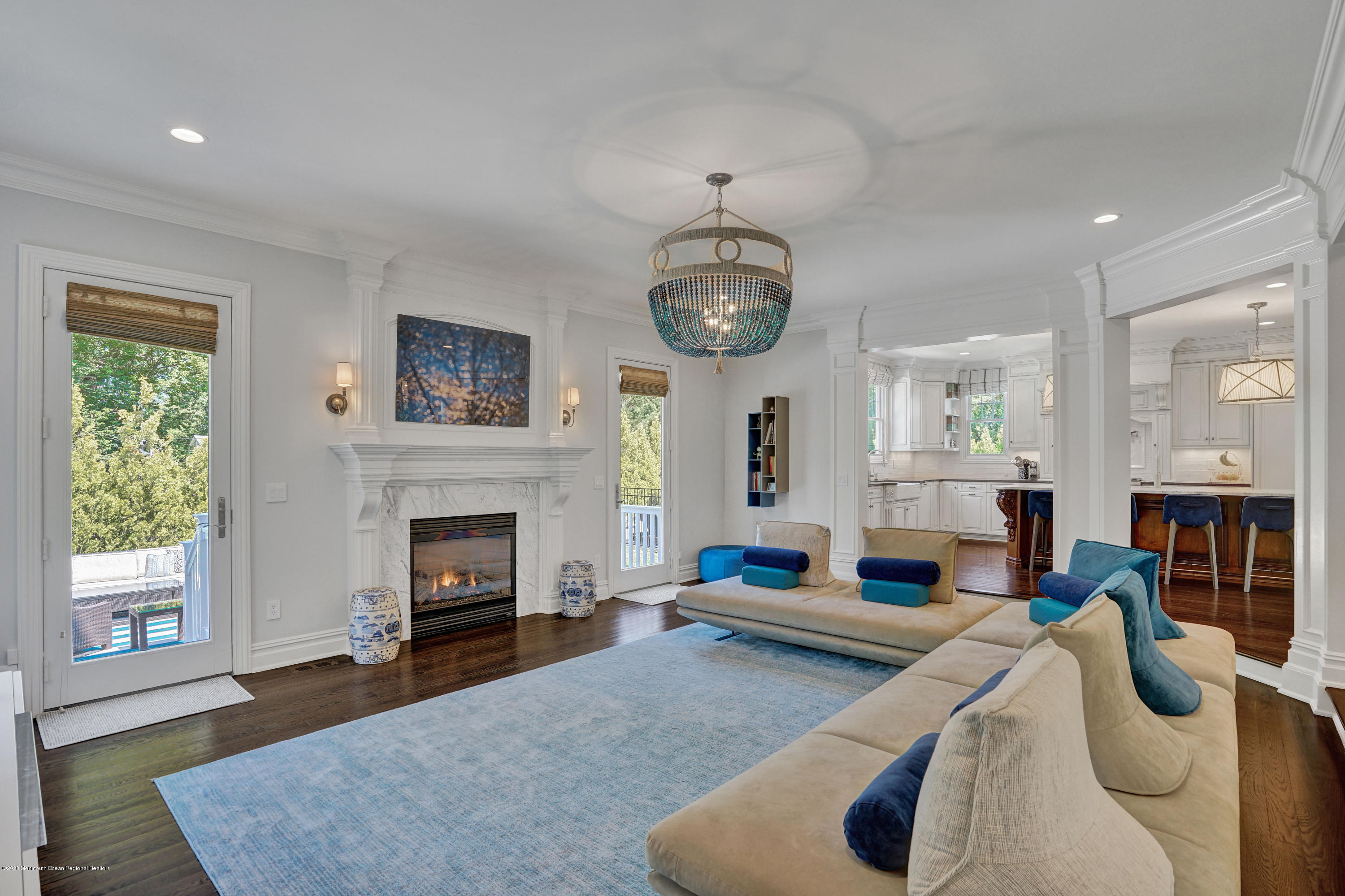 7 Heathcliff Road Rumson, NJ 07760 - Photo 25 of 61 a living room with furniture and a fireplace