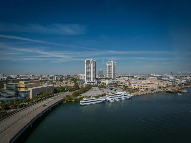 a view of a lake with outdoor space