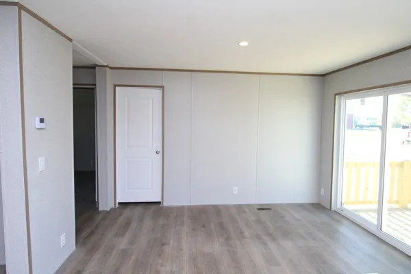 an empty room with a window