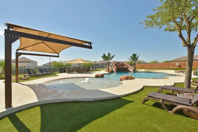 an ocean view with beach