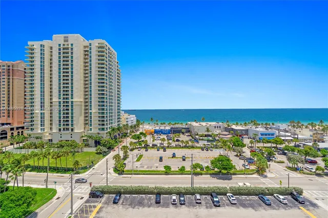 a view of a city with tall buildings