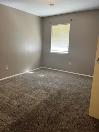 an empty room with a window