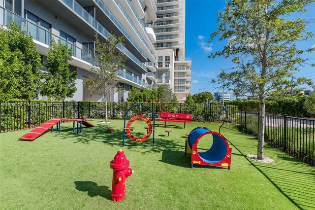 a view of outdoor space with garden and entertaining space