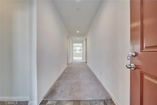 a view of hallway with stairs