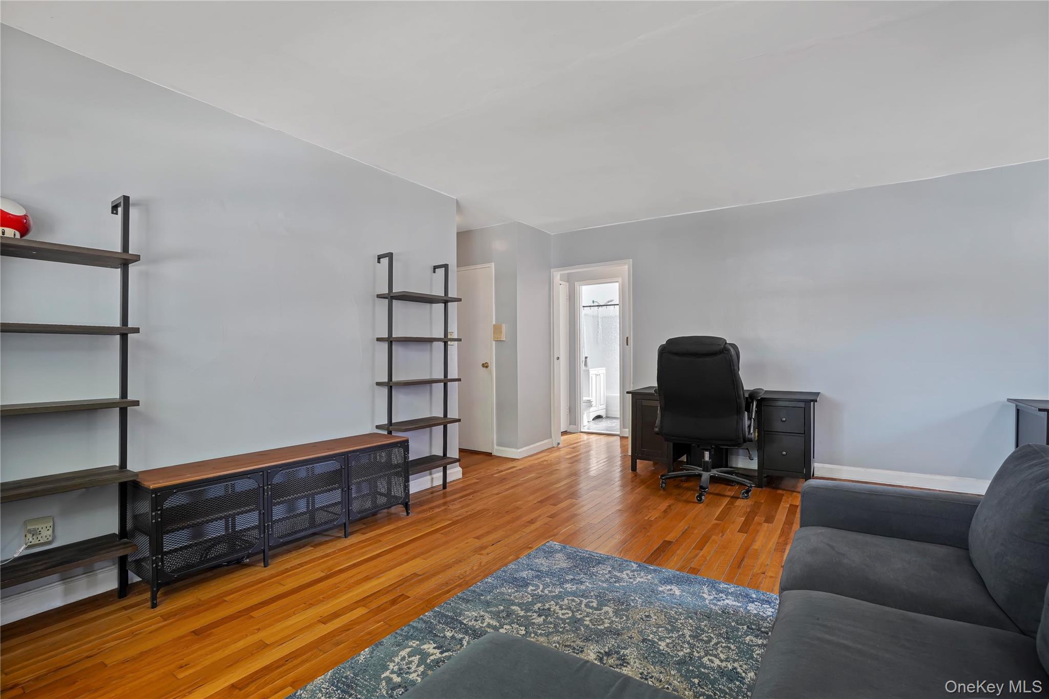 84-18 155th Avenue, Unit 1R Queens, NY 11414 - Photo 4 of 26 a living room with furniture and a wooden floor