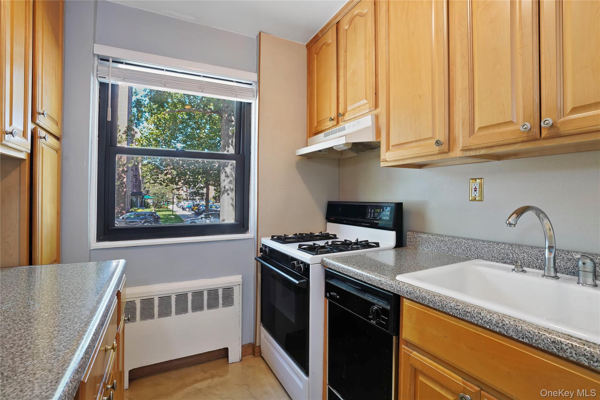84-18 155th Avenue, Unit 1R Queens, NY 11414 - Photo 9 of 26 a kitchen with stainless steel appliances granite countertop white cabinets a sink and a stove