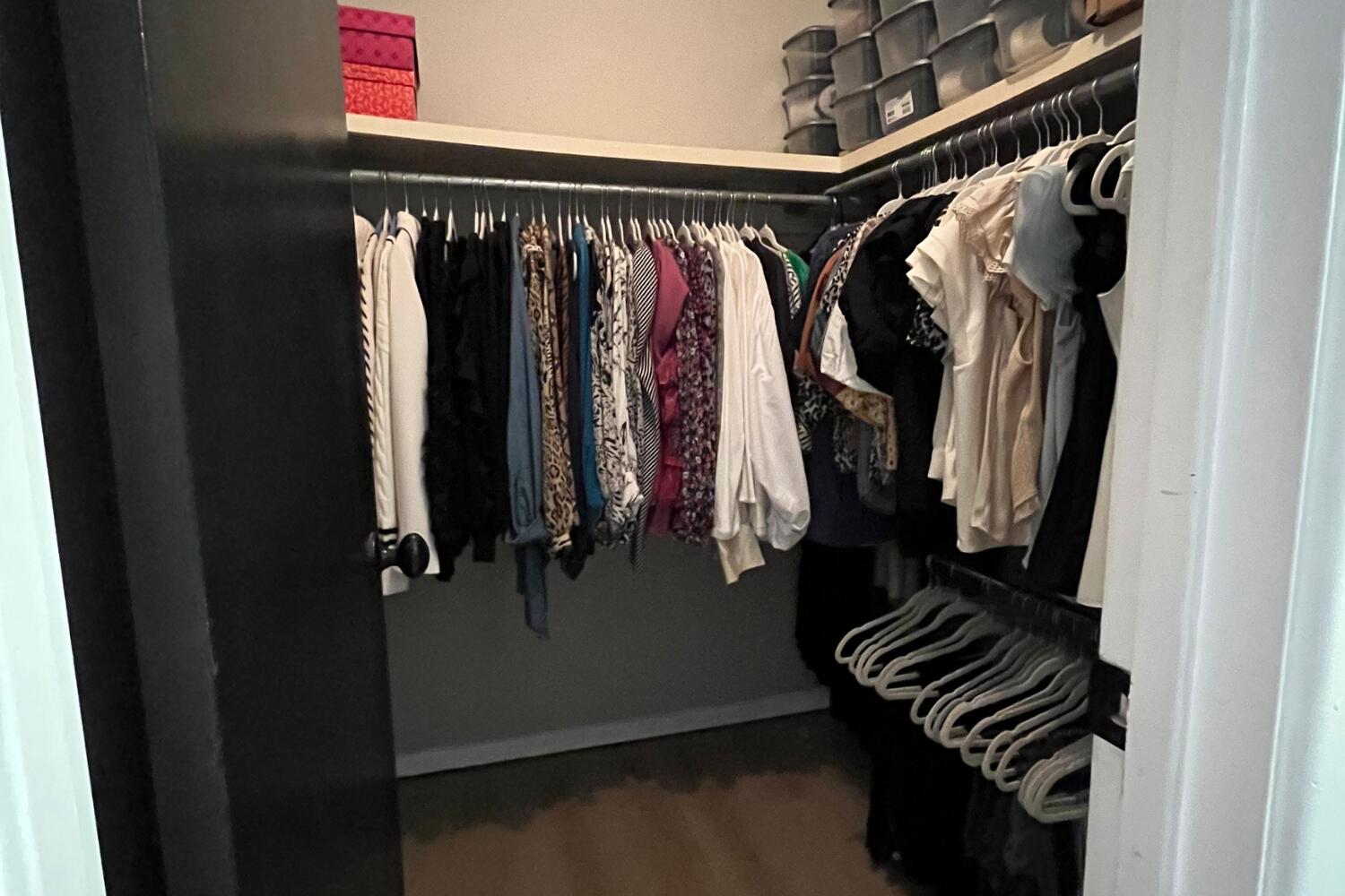 8508 Jordan Drive Lubbock, TX 79423 - Photo 17 of 34 a view of walk in closet with clothes and shoes